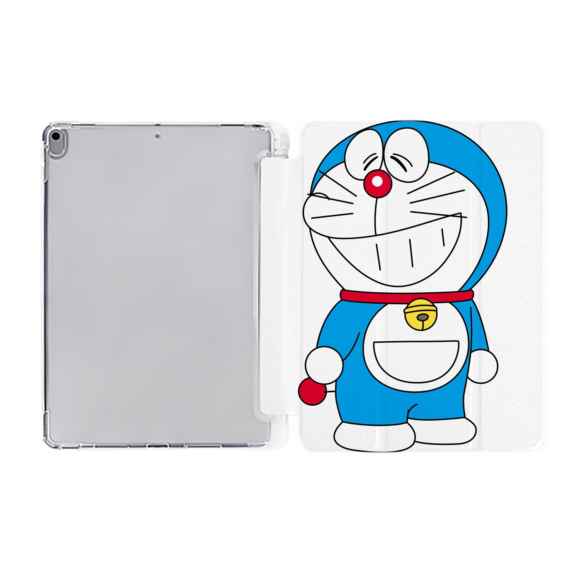 （画像用） ドラえもん Doraemon IPad ケース ペン収納付き 三つ折りスタンド PUレザー×シリコン 対応機種9.5/10.5/10.9インチ
